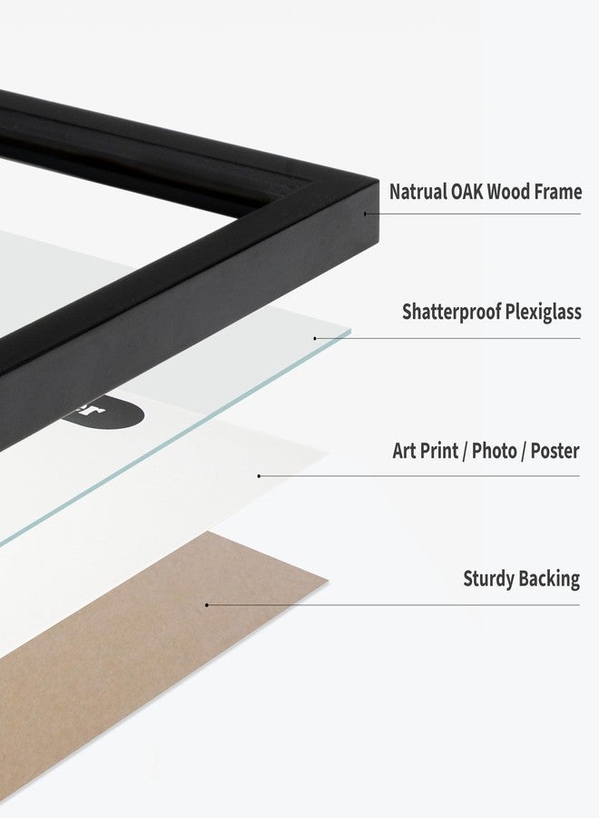 Poster Master إطارات خشبية سوداء من Poster Master مقاس 8 × 10 بوصات - إطارات ملصقات مقاس 8 × 10 بوصات - إطار لعرض اللوحات الجدارية - حامل للطباعة - إطار خشبي مقاس 8 × 10 بوصات - حامل فني - حامل خشبي بحجم مناسب للصور - عبوة من قطعة واحدة - Image 5